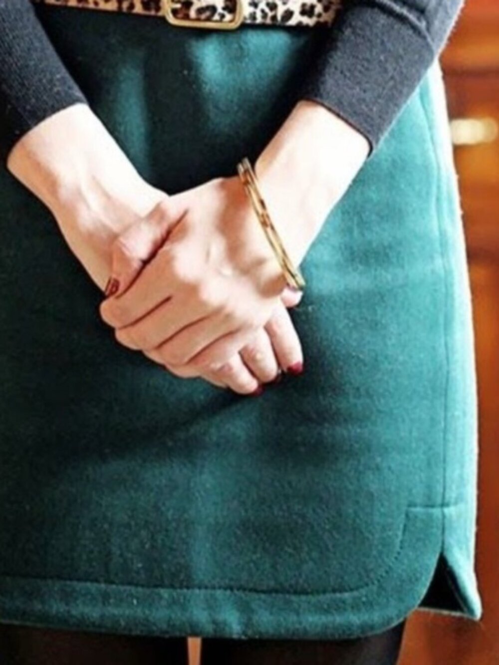 J. Crew Dark Green Mini Tulip Skirt